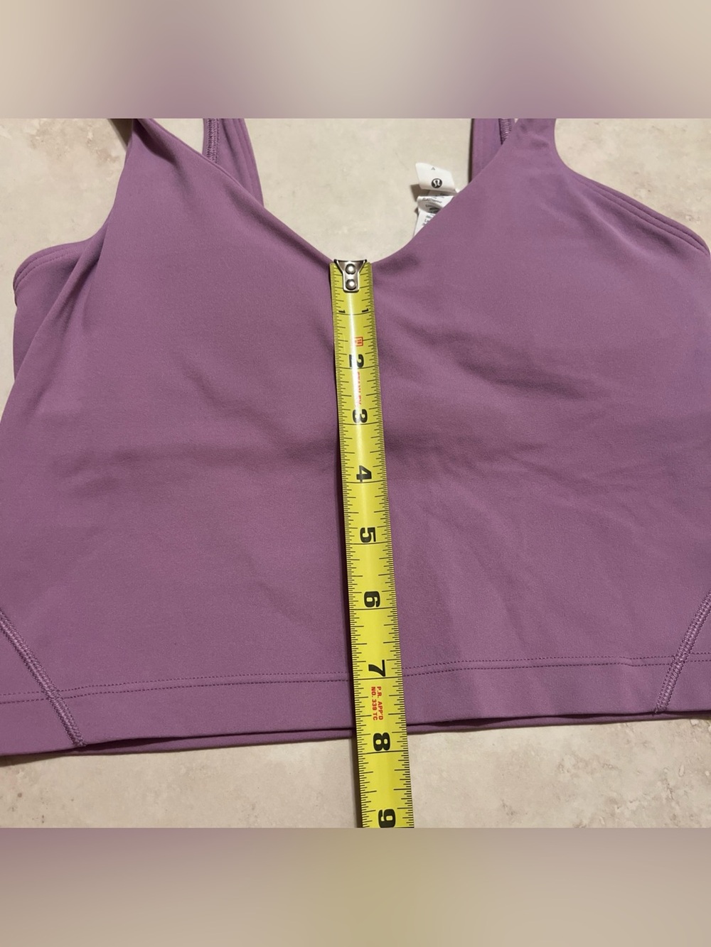 Lululemon align purple tank bra size 4 Lavender   LW1CW8S - Picture 6 of 6